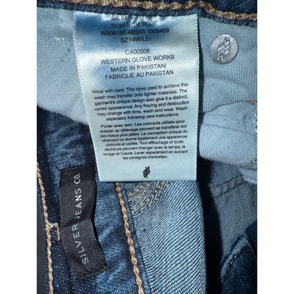 NWT Silver Jeans Suki Mid Rise Slim Bootcut Jeans Size 14 - Picture 11 of 14